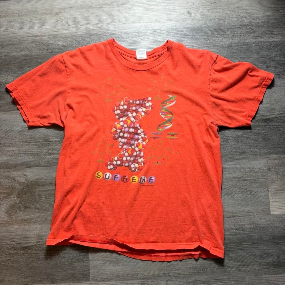 Supreme Men's Orange and Red T-shirt